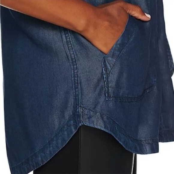 Isaac Mizrahi Blue Utility Jacket - Picture 4 of 12